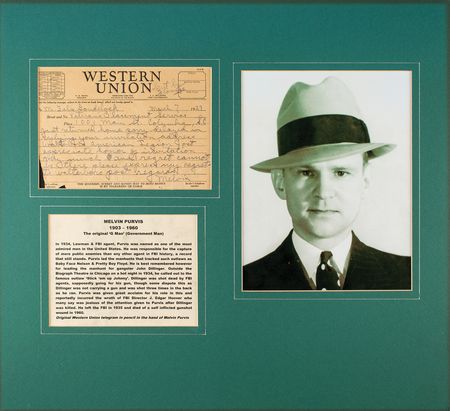 Lot #279 Melvin Purvis Handwritten Letter Signed - Image 1