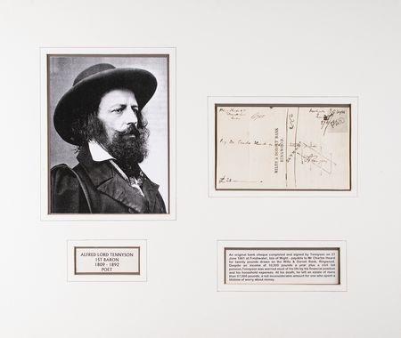 Lot #550 Alfred Lord Tennyson Check - Image 1