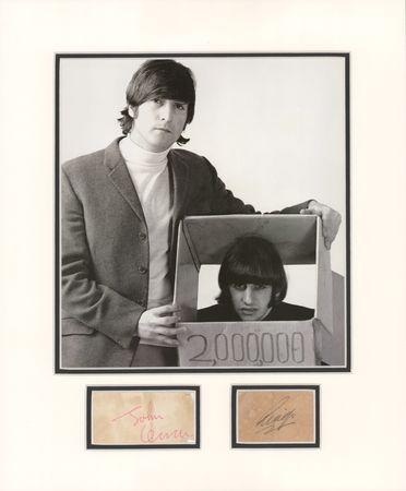 Lot #579 Beatles: Lennon and Starr Signatures - Image 1