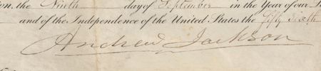 Lot #100 Andrew Jackson Signed Document - Image 2