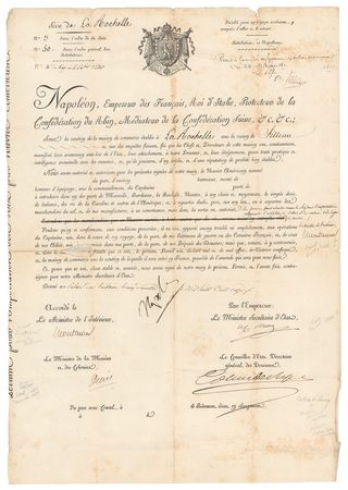 Lot #314 Napoleon Signed Document - Image 1