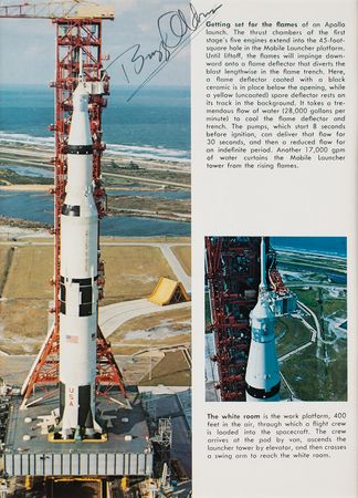 Lot #353 Buzz Aldrin Signed Magazine Pages - Image 1