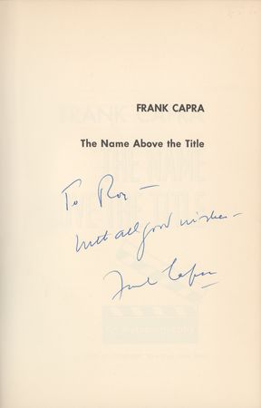 Lot #734 Frank Capra Book - Image 2