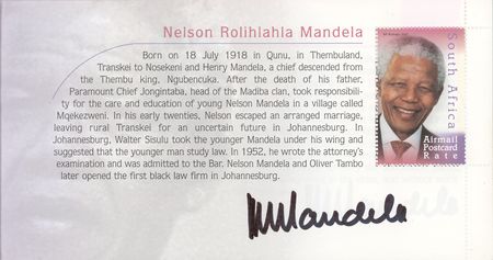 Lot #21 Nelson Mandela: Signed eight times by the barrier-breaking South African president - Image 2
