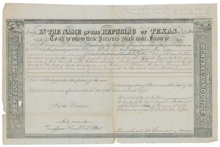 Lot #189 Texas: Mirabeau B. Lamar and Anson Jones Signed Documents - Image 2