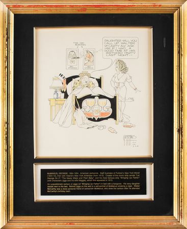 Lot #494 George McManus: An unpublished 'birthday present' from Jiggs and McManus - Image 1