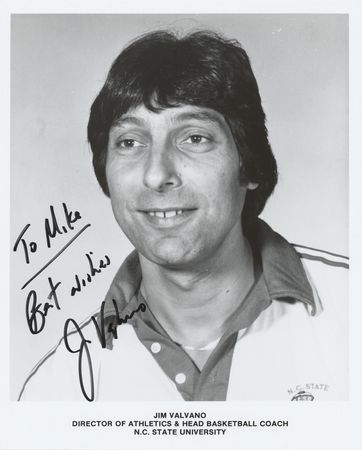 Lot #858 Jim Valvano Signed Photograph - Image 1