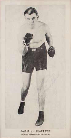 Lot #842 James J. Braddock Signed Photograph - Image 1