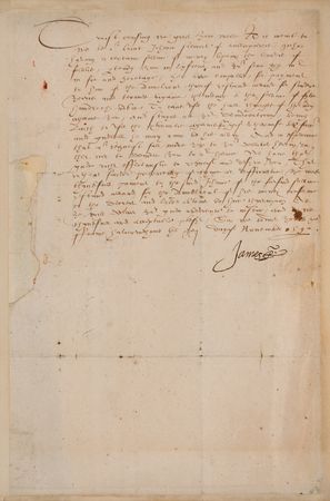 Lot #179 King James I: Scarce 1590 pay order by the King of Scotland - Image 1