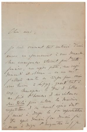 Lot #559 Franz Liszt: Liszt plans to 