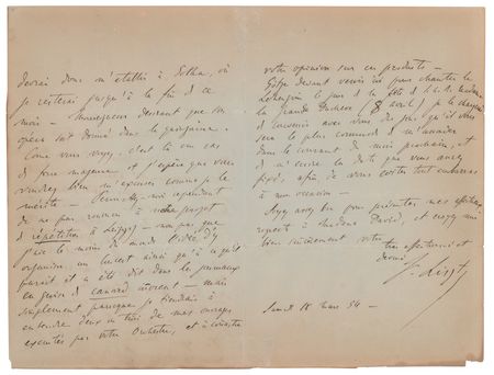Lot #559 Franz Liszt: Liszt plans to 