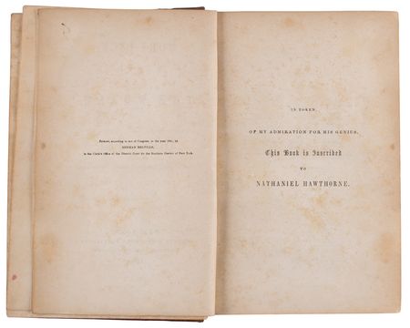 Lot #515 Herman Melville: Sought-after first American edition of Moby-Dick, first issue with original orange endpapers - Image 4