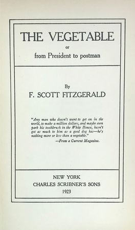 Lot #503 F. Scott Fitzgerald: First edition of The Vegetable, signed on the play's opening night by F. Scott Fitzgerald and its leading man - Image 5