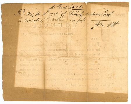 Lot #146 Benjamin Franklin: Desirable pay order for a patriot?Benjamin Franklin pays 