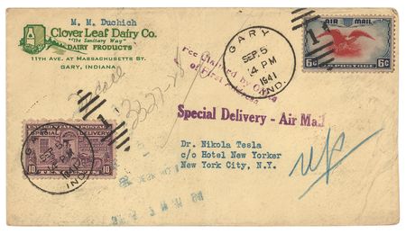 Lot #170 Nikola Tesla: Incredibly rare twice-signed Nikola Tesla check, paid to the Hotel New Yorker—quite possibly the last check he ever wrote - Image 3