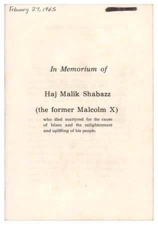 Lot #14 Malcolm X: Extremely rare program from the