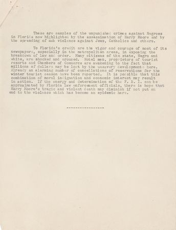 Lot #9 J. Edgar Hoover: Hoover-initialed FBI memo on the first Civil Rights Movement martyr - Image 4