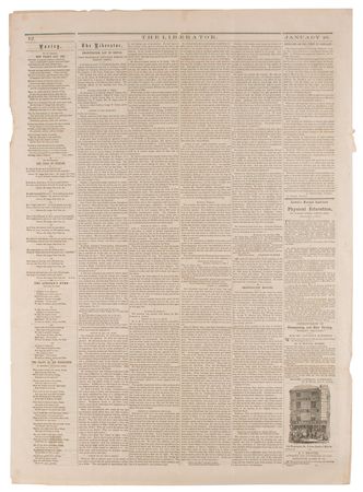 Lot #875 William Lloyd Garrison Newspaper - Image 2
