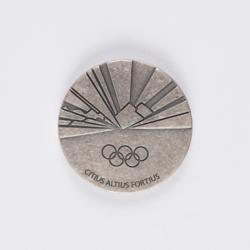 Lot #7170  Torino 2006 Winter Olympics Pewter Participation Medal - Image 1