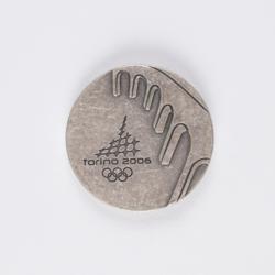 Lot #7170  Torino 2006 Winter Olympics Pewter Participation Medal - Image 2