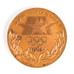 Lot #7120  Los Angeles 1984 Summer Olympics Silver Winner's Medal with Diploma and Participation Medal - Image 6