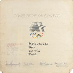 Lot #7120  Los Angeles 1984 Summer Olympics Silver Winner's Medal with Diploma and Participation Medal - Image 9