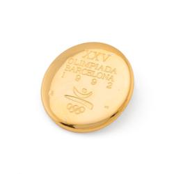 Lot #7139  Barcelona 1992 Summer Olympics Gilt VIP Participation Medal - Image 1