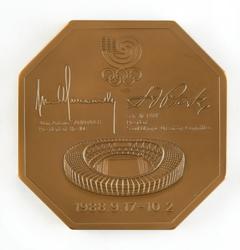 Lot #7133  Seoul 1988 Summer Olympics Press Participation Medal - Image 2