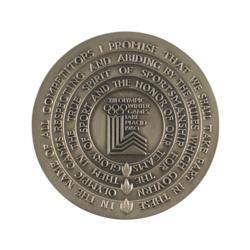 Lot #7104  Lake Placid 1980 Winter Olympics Participation Medal - Image 2
