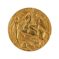 Lot #7015  London 1908 Olympics Gold Winner's Medal - Image 2