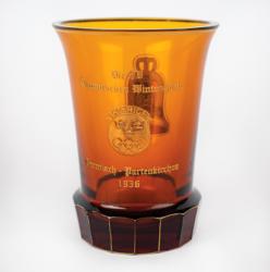 Lot #7043  Garmisch 1936 Winter Olympics Glass Vase - Image 1