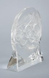 Lot #7137  Albertville 1992 Winter Olympics Lalique Paperweight - Image 2