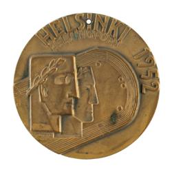 Lot #7053  Helsinki 1952 Summer Olympics Bronze Participation Medal - Image 1