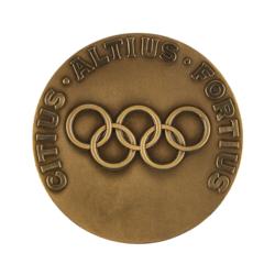 Lot #7065  Squaw Valley 1960 Winter Olympics Unawarded Bronze Winner's Medal and Case - Image 2