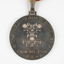 Lot #7086  Grenoble 1968 Winter Olympics Silver Winner?s Medal - Image 1