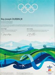Lot #7177  Vancouver 2010 Winter Olympics Participation Medal and Diploma - Image 2