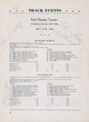 Lot #7203  Berlin 1936 Summer Olympics USA Track and Field Trials Program - Image 1