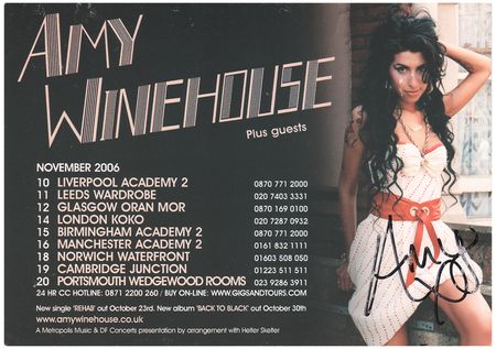Lot #410 Amy Winehouse Promo Card - Image 1