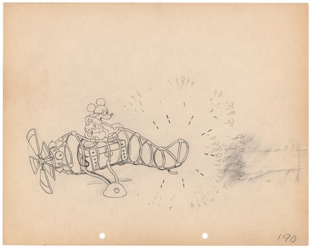 Lot #513 Mickey Mouse production drawings from The Mail Pilot Production Drawings - Image 2