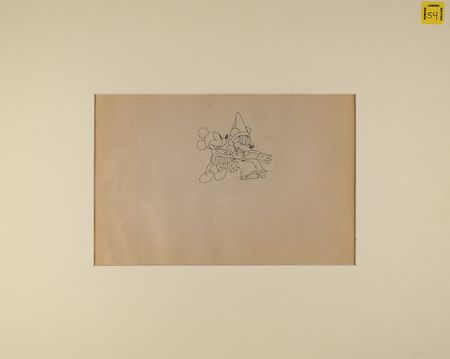 Lot #578 Mickey and Minnie Mouse production drawing from Ye Olden Days Production Drawing - Image 2