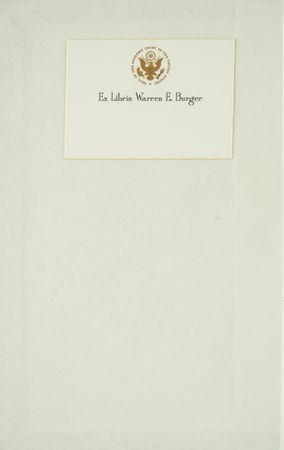 Lot #54 Warren E. Burger - Image 2