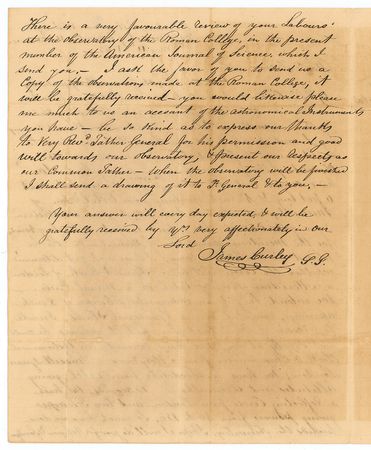 Lot #60 James Curley and Georgetown Observatory Handwritten Letter Signed - Image 2