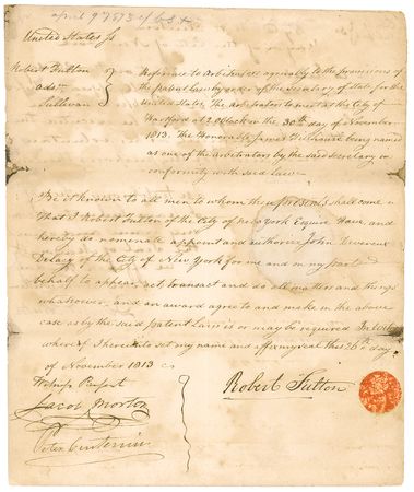 Lot #20 Robert Fulton: Arbitration in Fulton's