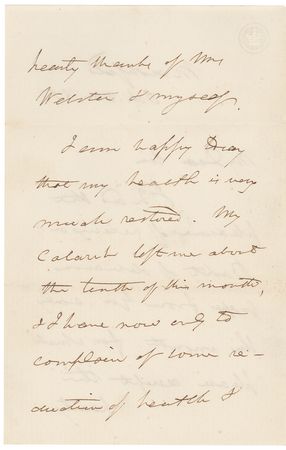 Lot #139 Daniel Webster Handwritten Letter Signed - Image 2