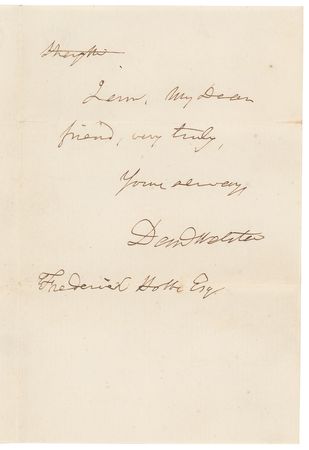 Lot #139 Daniel Webster Handwritten Letter Signed - Image 3