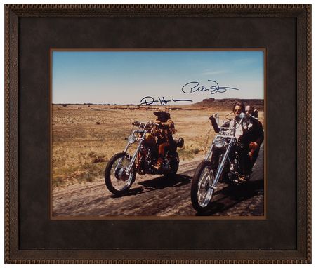 Lot #444 Easy Rider: Fonda and Hopper Signed Photograph - Image 2