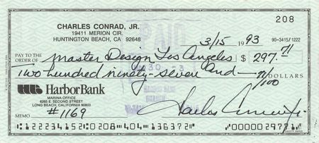 Lot #209 Charles Conrad Checks - Image 6