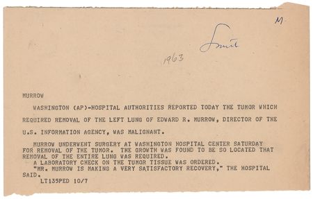 Lot #466 Edward R. Murrow Typed Letter Signed - Image 2