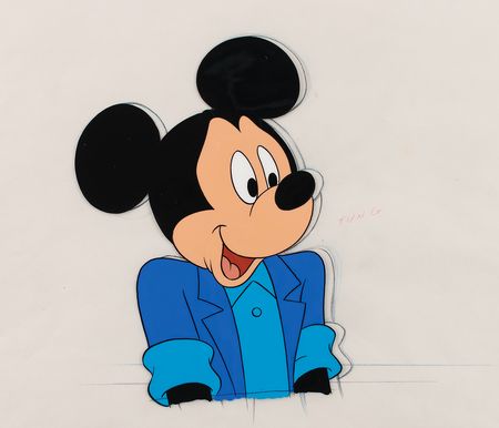 Lot #610 Mickey Mouse production cel and drawing from Mickey's 60th Birthday Production Cel and Clean-Up Drawing - Image 1