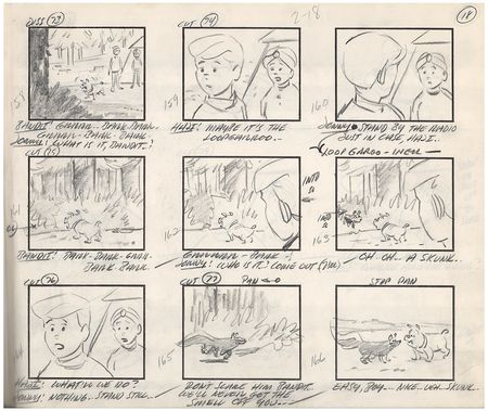 Lot #559 Jonny Quest complete storyboard from the episode The Werewolf of the Timberland Complete Storyboard - Image 3